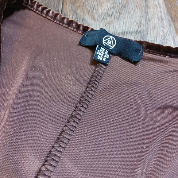 MISSGUIDED Chocolate Brown Velour Pantsuit - 4 - Picture 7 of 11